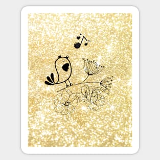 Glittering Bird Sticker